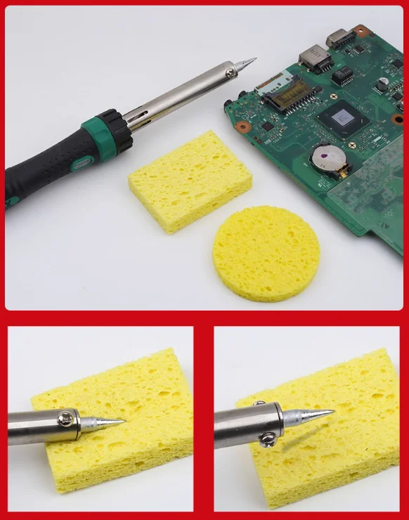 10/50 pieces of high-temperature resistant cleaning, desoldering, cooling foam, square soldering table sponge