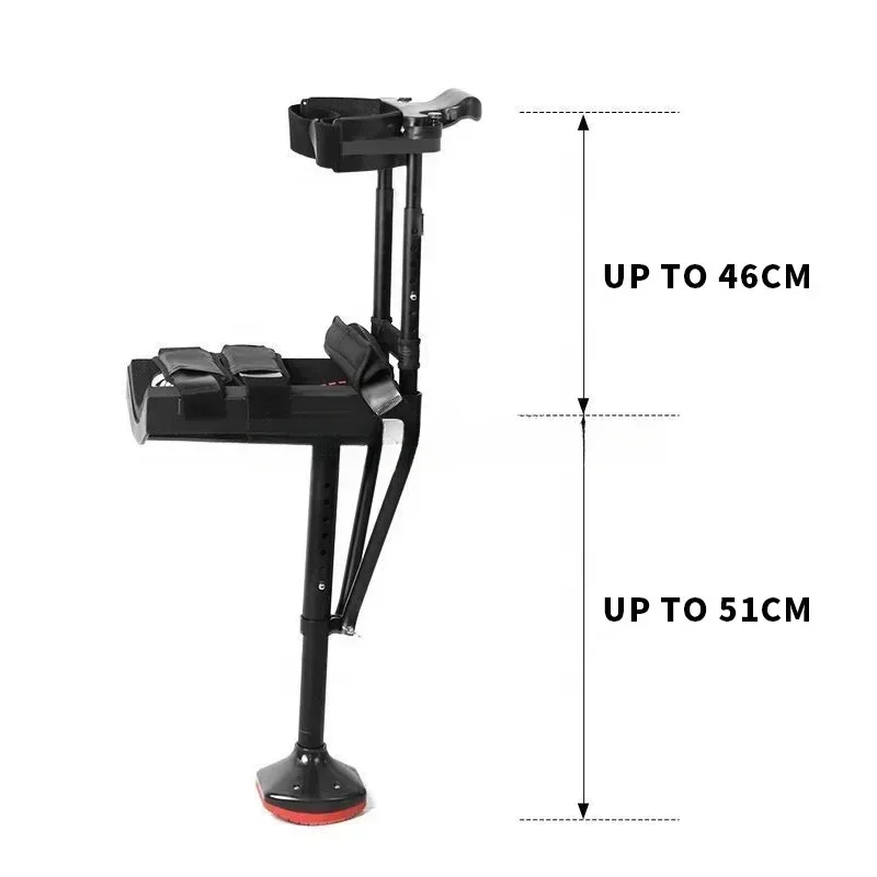 New Telescopic Assisted Walking Crutch Medical  es For Adults Hands Free Knee  Anti Skid Single Leg