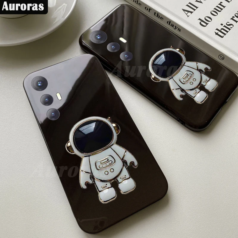 

Skinlee For Cubot Max 5 Case Astronaut Stand Bracket Silicone Shockproof TPU Cover For Cubot Max 5 Back Casing