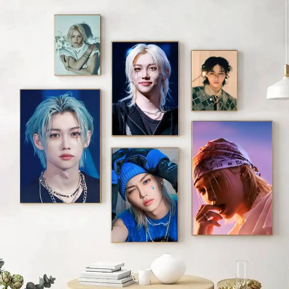 Korean Singers And Dancers Idol Cool F-Felix Poster Self Adhesive Waterproof Ideal For Living Room Bedroom Bar Decoration