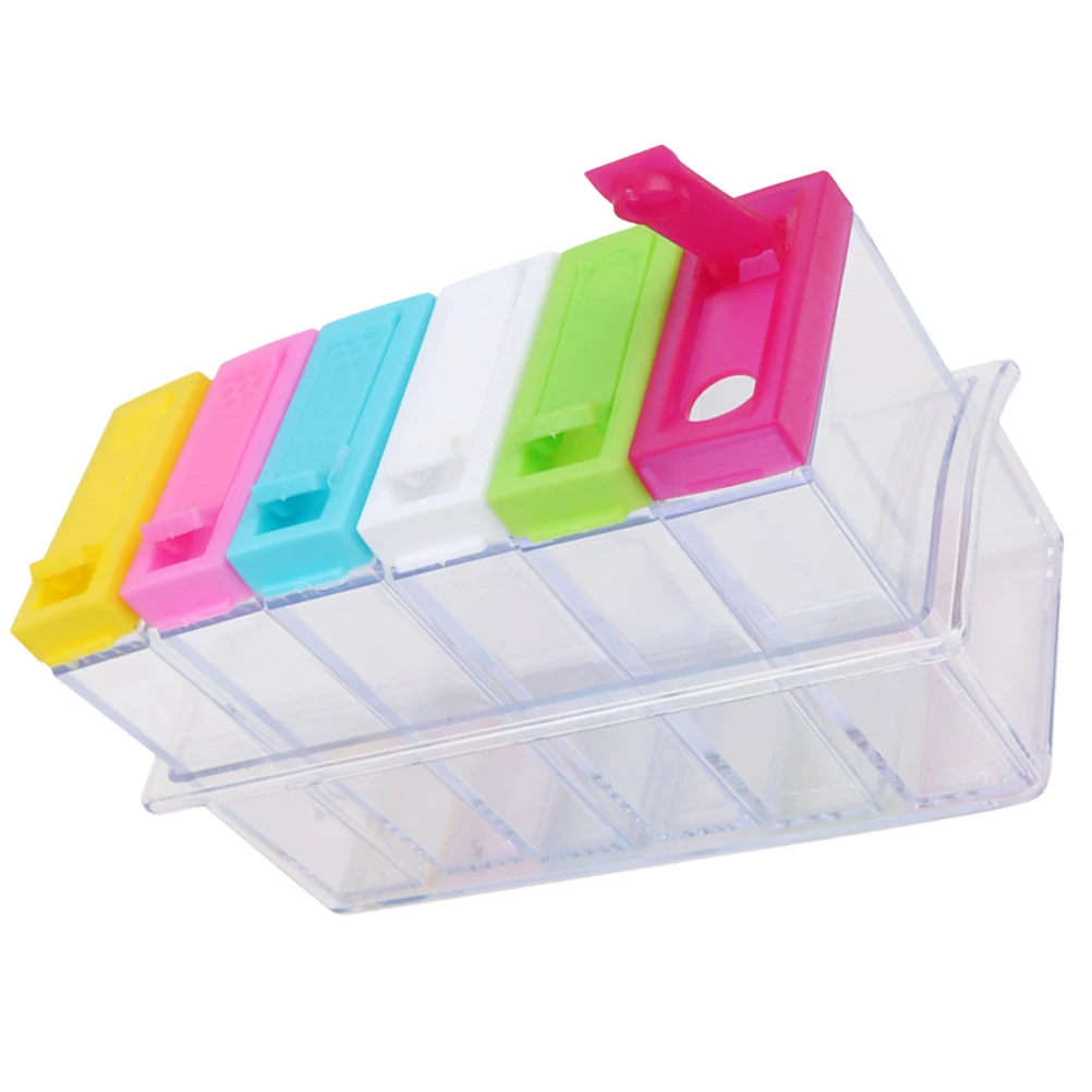 

1 set Transparent Spice Jars Thick Thin Mouth Leakproof Condiment Containers Seasoning Bottles Kitchen Storage Box