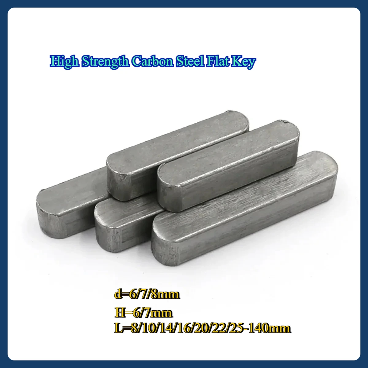 

High Strength Carbon Steel Flat Key /A-Type Square Key Pin Flat Key Strip M3M4M5M6M7M8M10M12M14M16M18M20M22M25M28M32