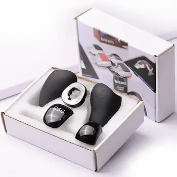 Kožená řadicí páka pro Škoda Octavia/Superb/Fabia/Yeti 2010-2020 - boční kryt DSG a sada interiérového příslušenství, originální kompatibilita 6 nejlepší prodej řadicí hlavice Škoda Octavia VRS - №5