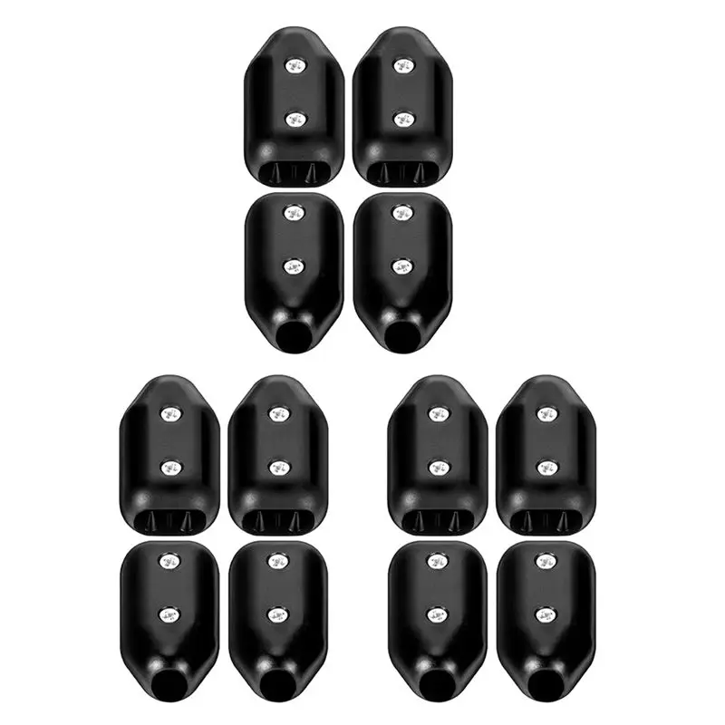 ABMS-12 Pcs 5/8 Inch Rope Clamps Large Reusable Rope Clamp Black Plastic Rope Connector Clamp Suitable For 11-12Mm Nylon Rope