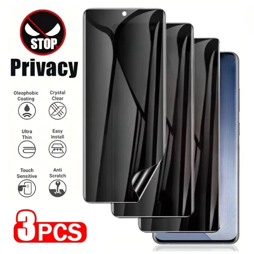 

3Pcs Privacy Hydrogel Film for Samsung Galaxy S25 Edge S24 S23 Ultra S22 S21 S20 Plus S24 S23 S21 FE Full Cover Screen Protector