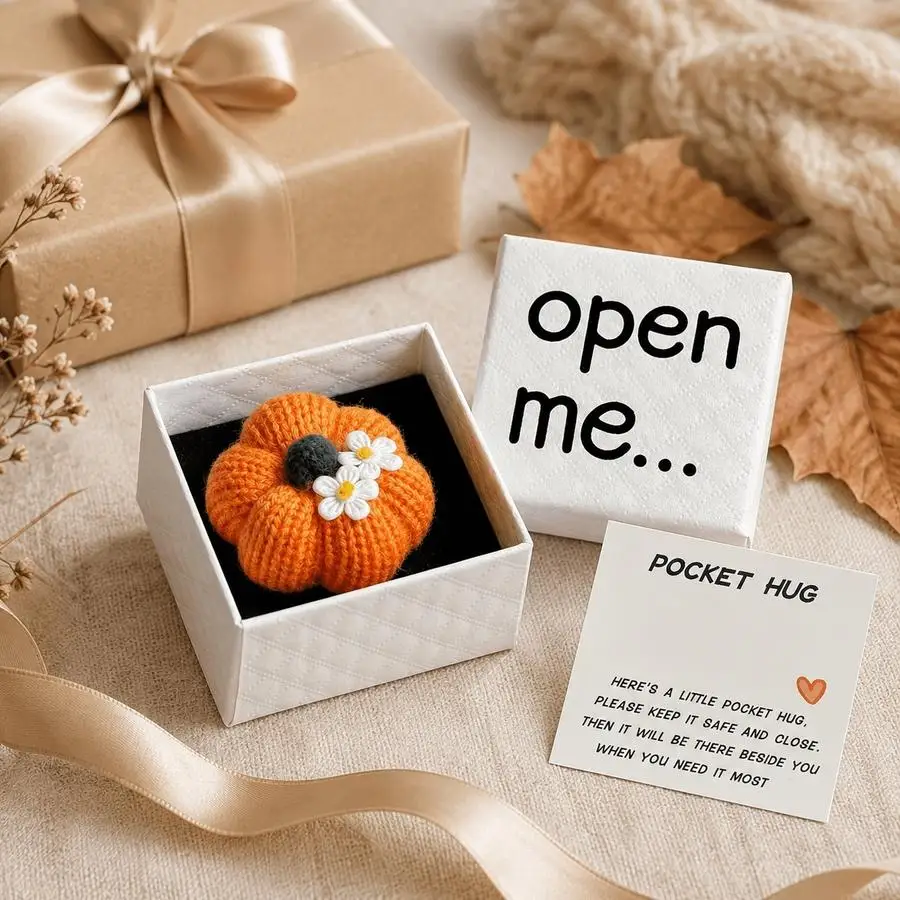 1/5/10/20/50/100pcs Mini Pocket Pumpkin Hug Gift with 