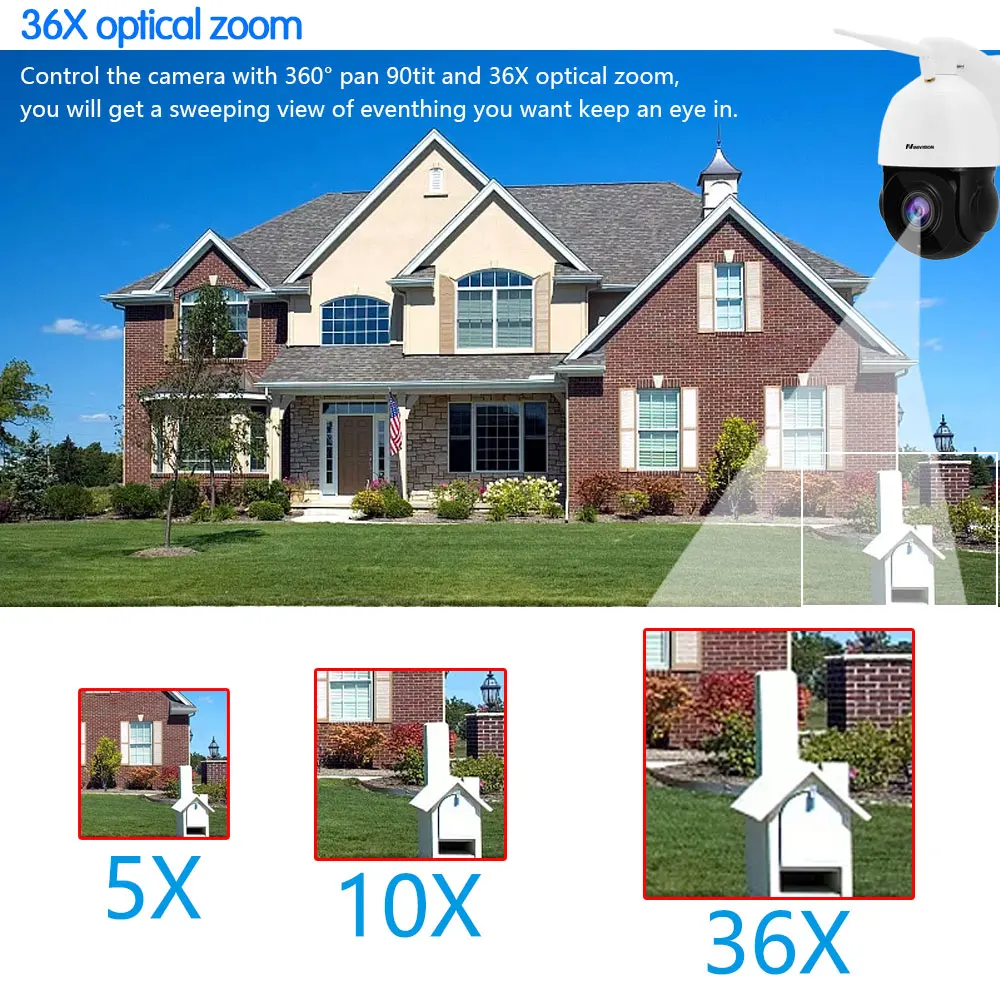 5MP 30X Zoom Wifi CCTV Camera Security System Kit 4CH Wireless NVR Set 2 Way Audio PTZ IP Camera Video Surveillance System Kit