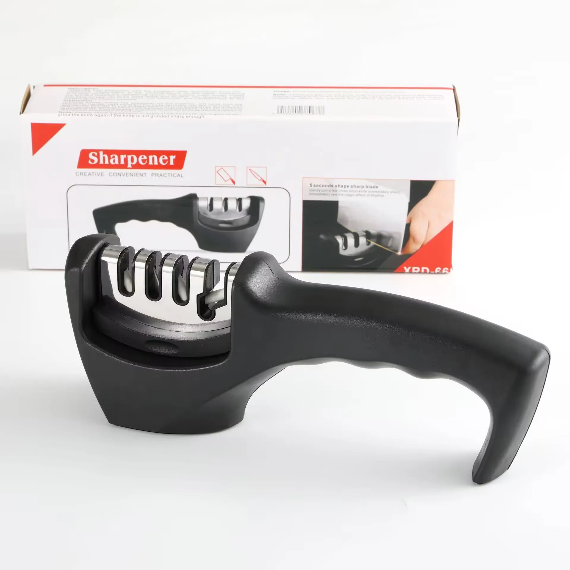 Knife Sharpener 4 Stages In 1 Professional Whetstone Kitchen Sharpening Stone Diamond Fine Scissors Grinder Chef Honing Tool