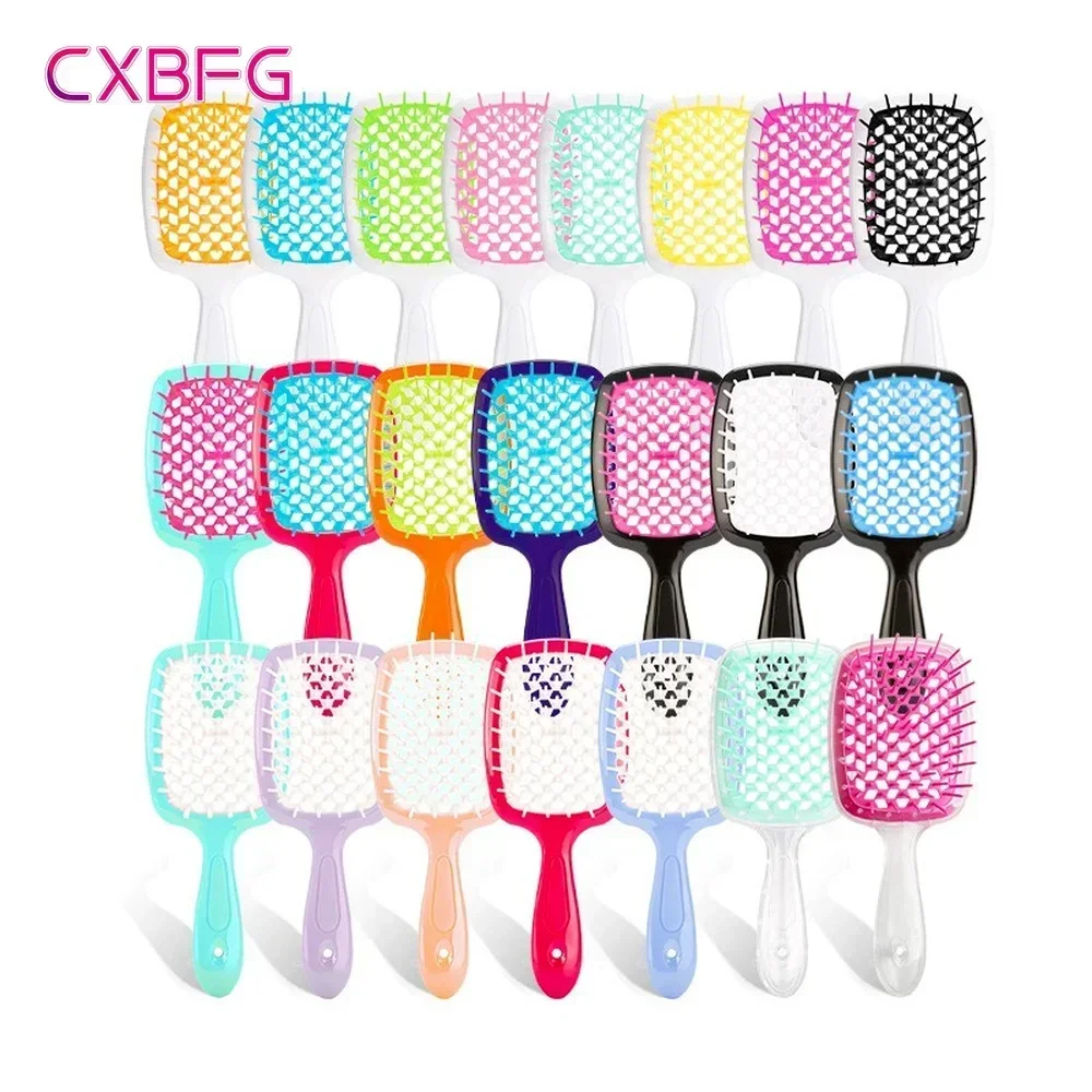 Head Massage Hollow Comb Honeycomb Comb Wet And Dry Fluffy Styling Rib Comb Anti-Hair Loss Scalp Massage Air Cushion Combs