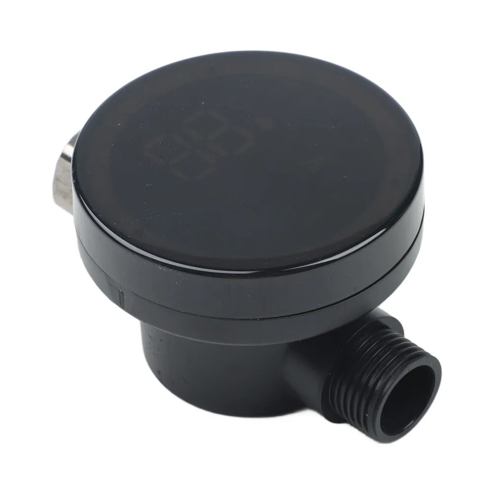 LED Display Thermometer Shower LED Thermometer Black Shower Water Temperature Gauge Three-Color Reminder System