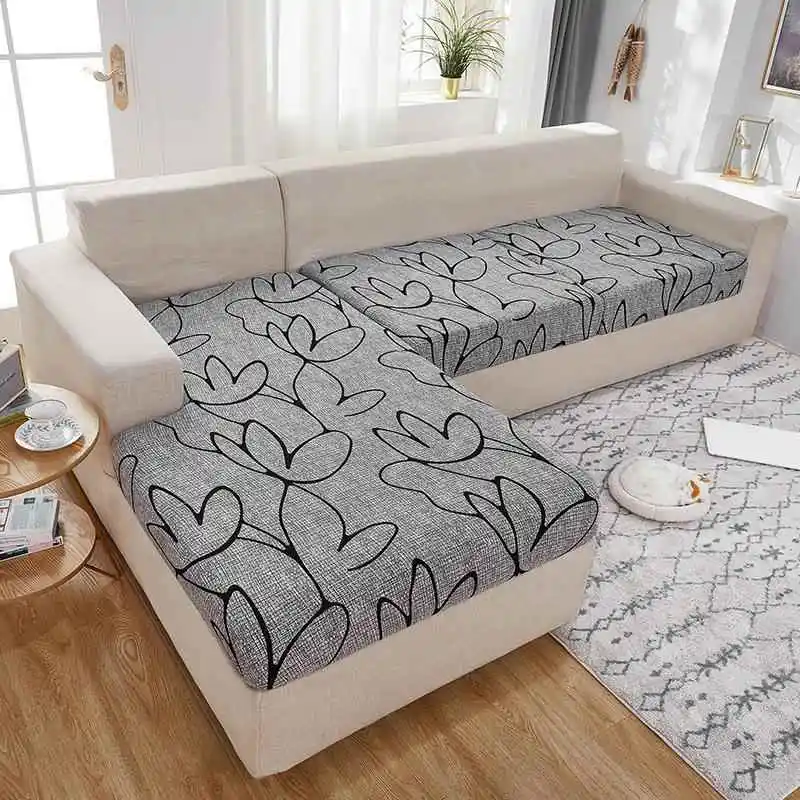 

Corn Velvet Print Sofa Cushion Cover Dustproof Protector Combination Sofa Set Polyester Plant Floral Pattern Home Textile