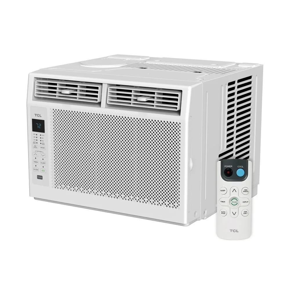 5,000 BTU Window Air Conditioner, Fan & Dehumidifier, 150 Sq. Ft., Remote Control, Easy-to-Use, Reusable Filter, White