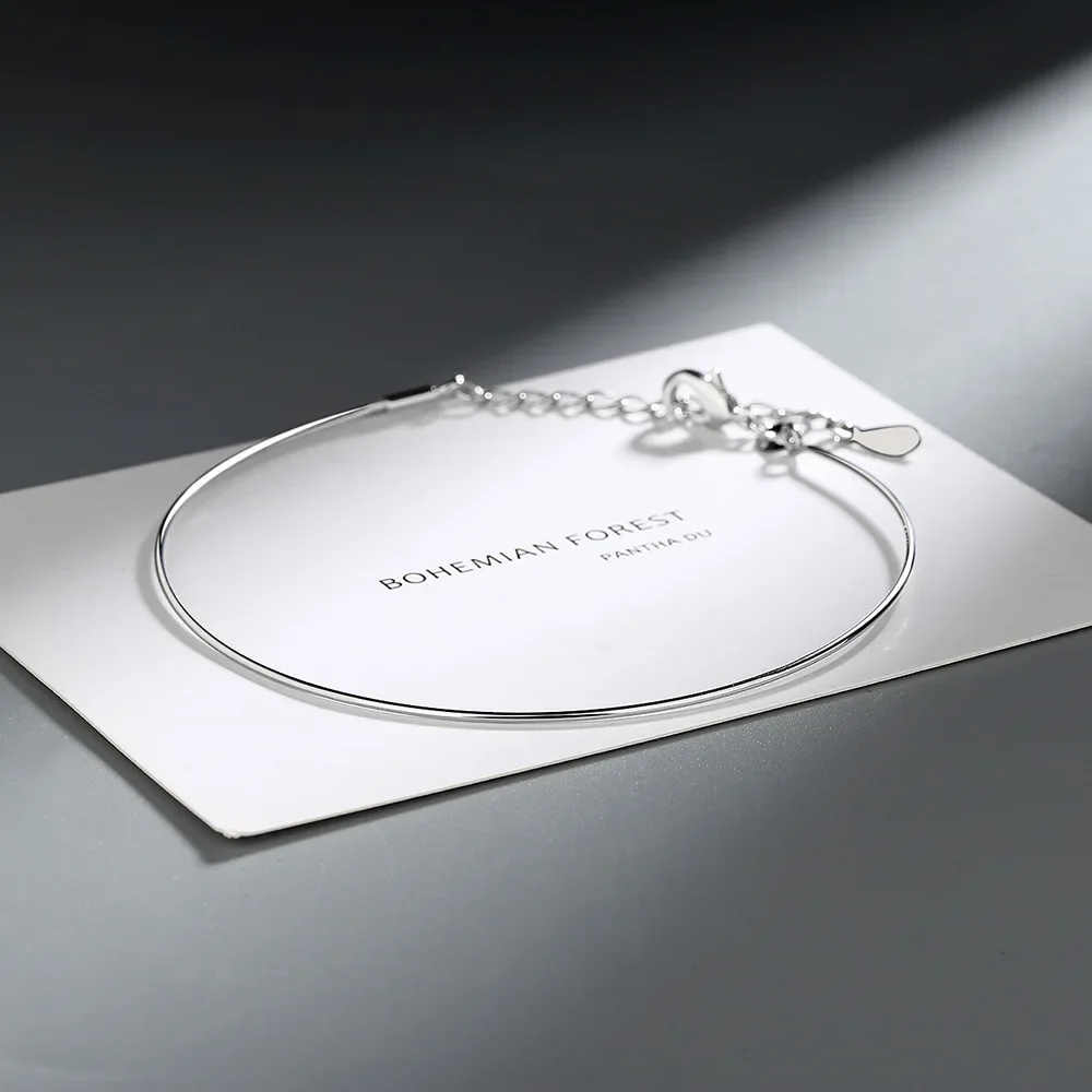 S925 Sterling Silver Electroplated 18k Gold Rose Gold Bracelet (19cm+5cm) Wedding Luxury Jewelry