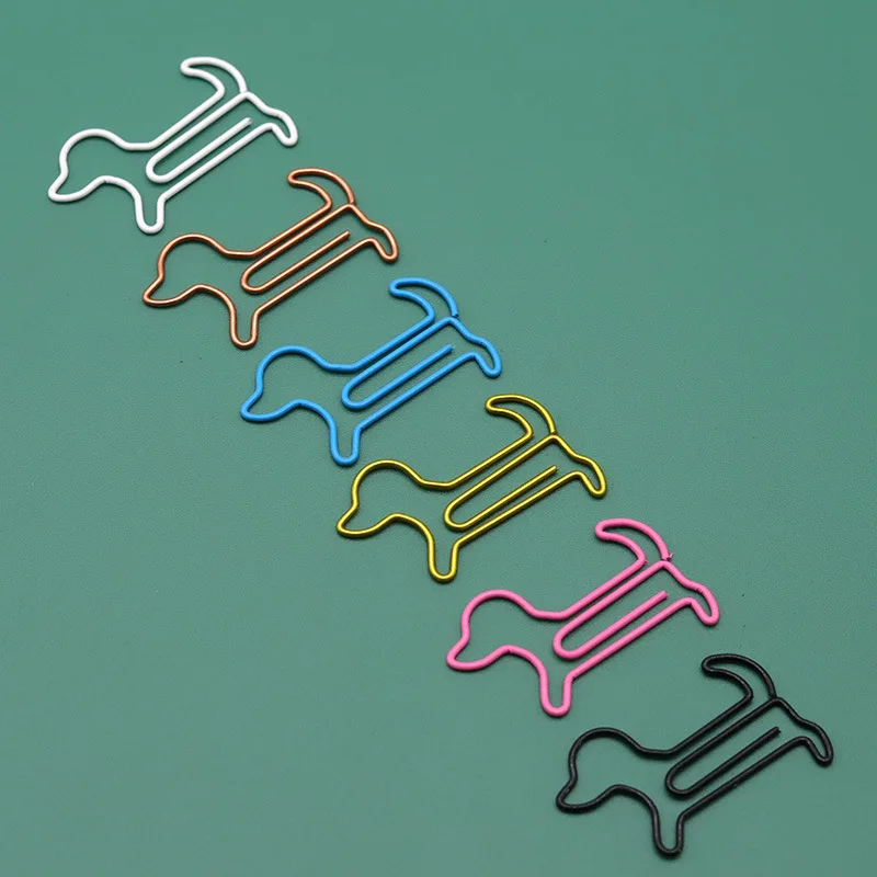 Puppy Paperclip Animal Shape Paper Clips Metal Iron Paper Clip Office Document Classification Pin Cute Bookmark For Planner