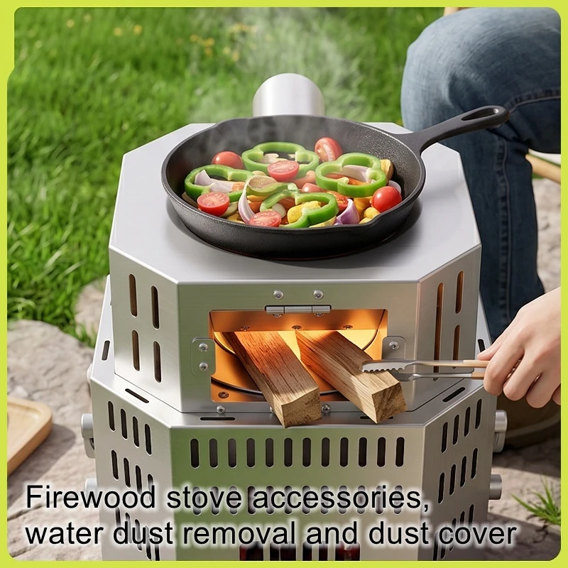 Firewood stove water dust removal and dust cover outdoor courtyard tea and rice cooking artifact carbon stove