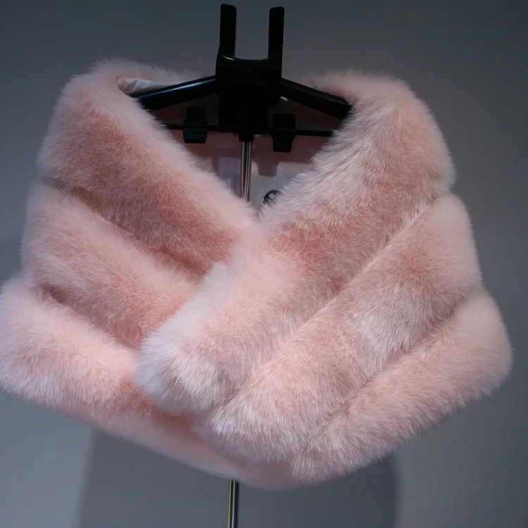 Otoño e Invierno nuevo y elegante chal de piel de zorro de imitación chaleco chaqueta de mujer capa abrigo de invierno chaqueta de piel corta gruesa y cálida Tops para mujer