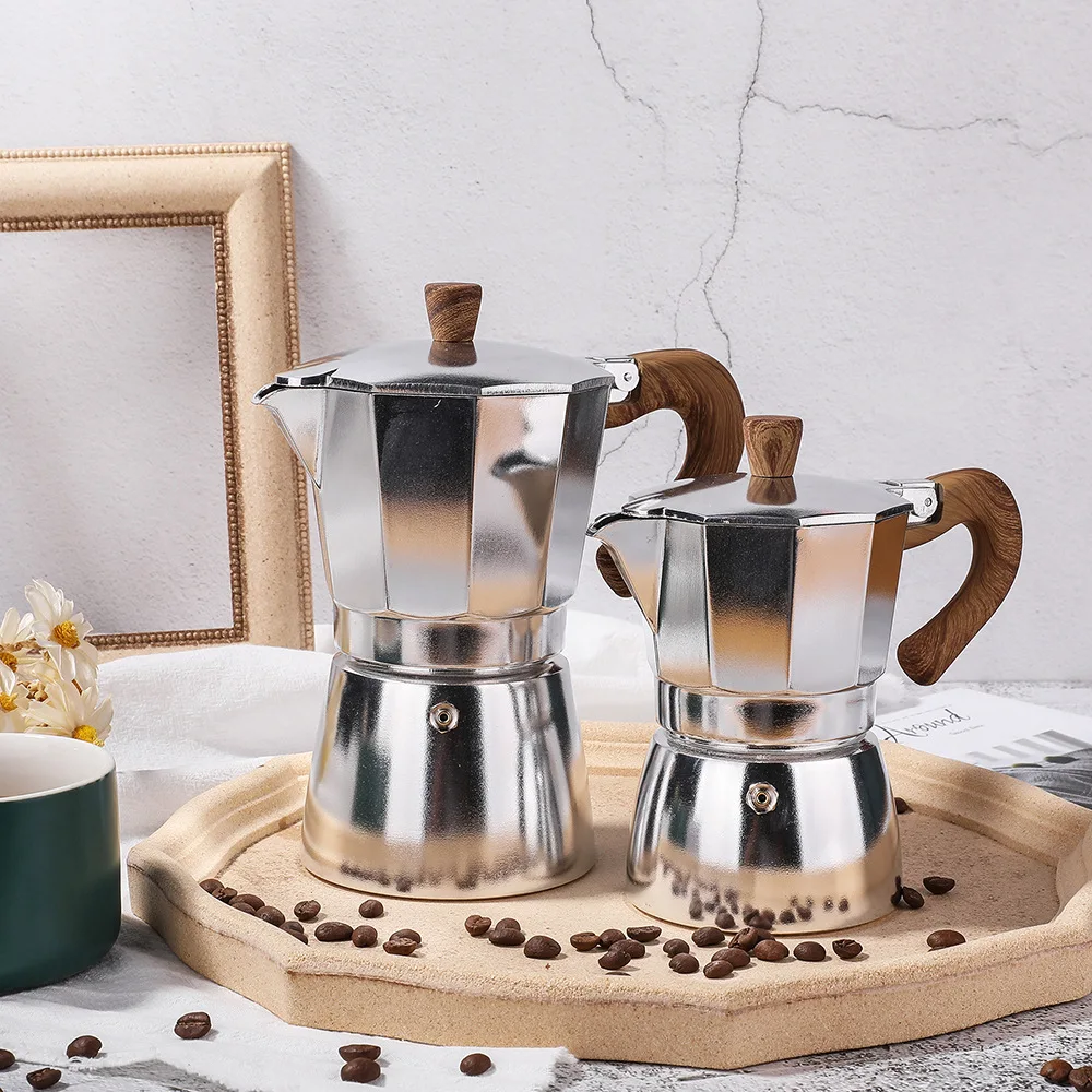 Coffee Pot Thickened European Octagonal  Popular Italian Handmade Coffee Mocha Pot Cold Extraction Pot Outdoor Cooking Tool