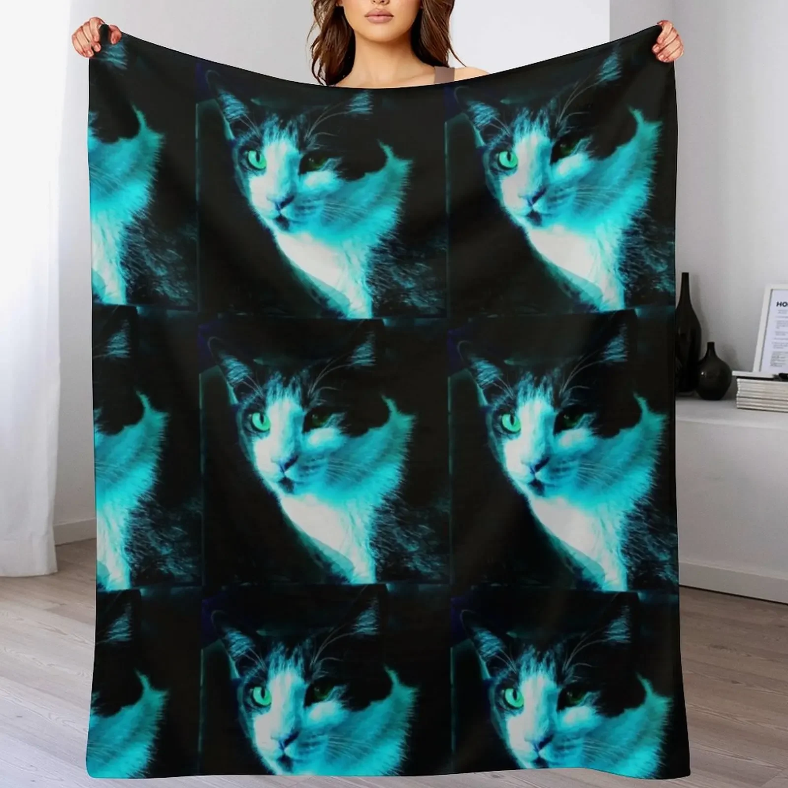 dream cat Throw Blanket Spring Fall Cozy Throw Blanket for Couch