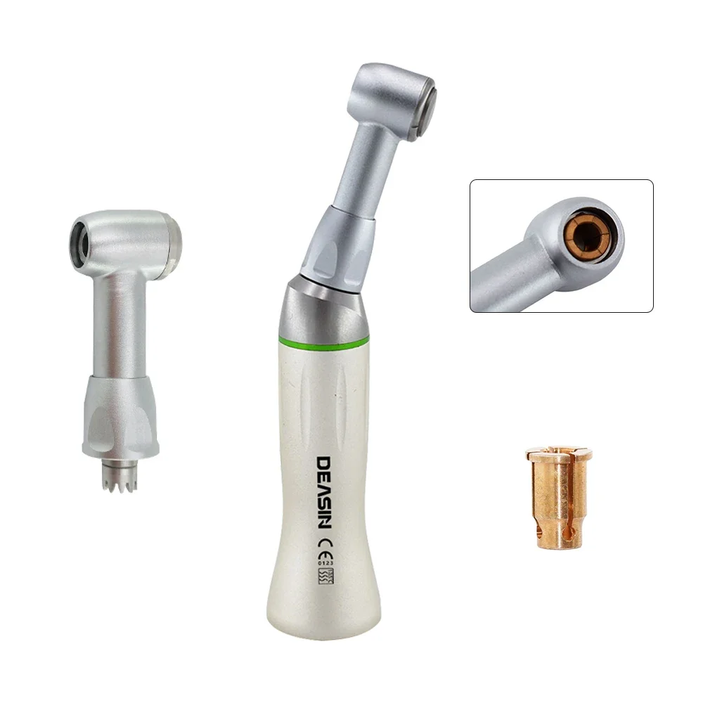 

Green Ring Den tal Endo Motor 10:1 Speed Reduction Reciprocating Push Button Contra Angle Handpiece for Hand File Den tal Tools