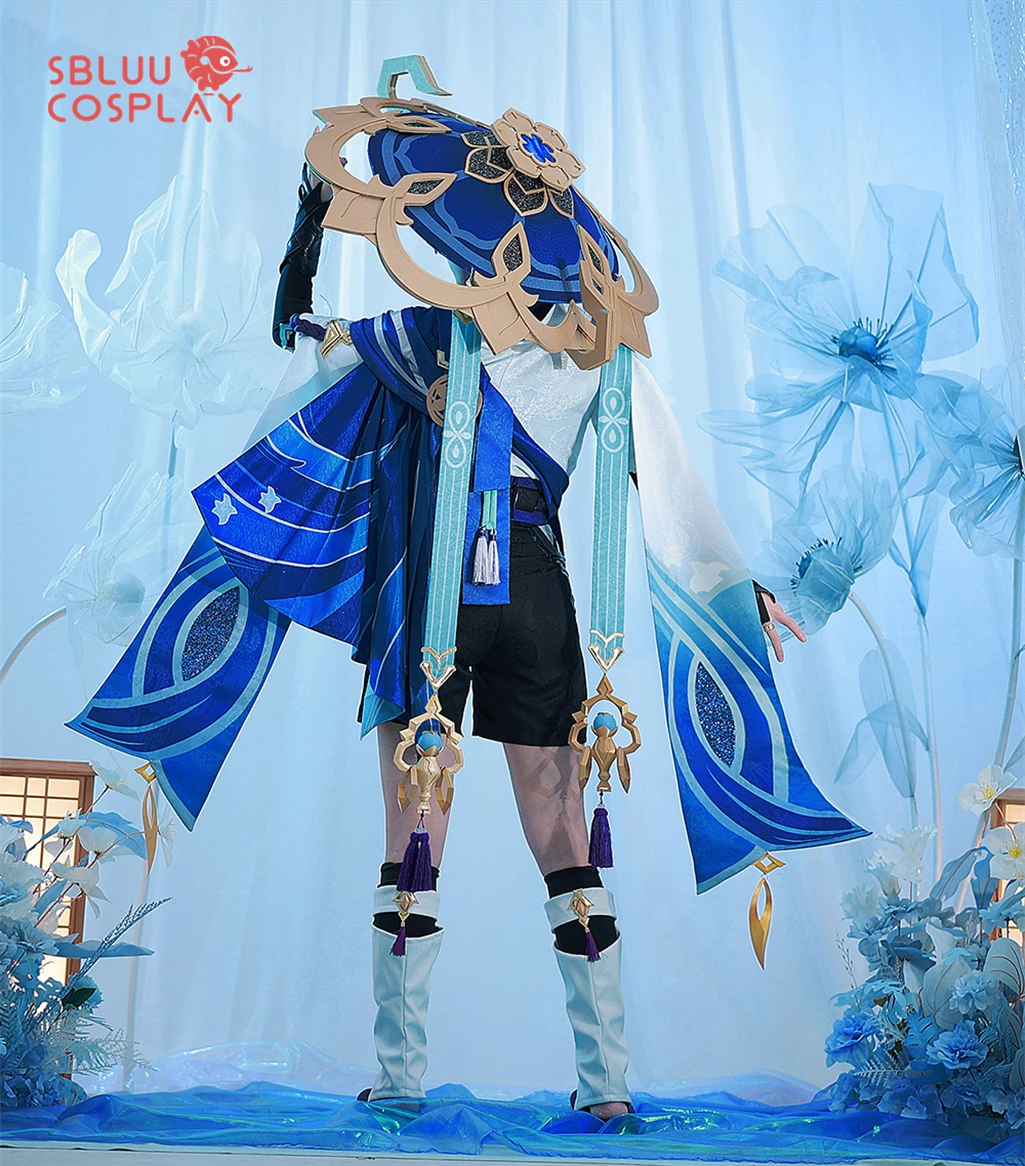 SBluuCosplay-Costume de Cosplay Genshin Impact, Jeu WPanama er