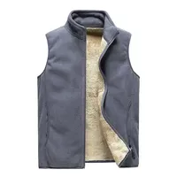 Spring Autumn New Men's Fleece Vest Fashion Casual Thicker Plus Velves Warm Vest Jackets Man Stand Collar Zipper Waistcoat M-8XL