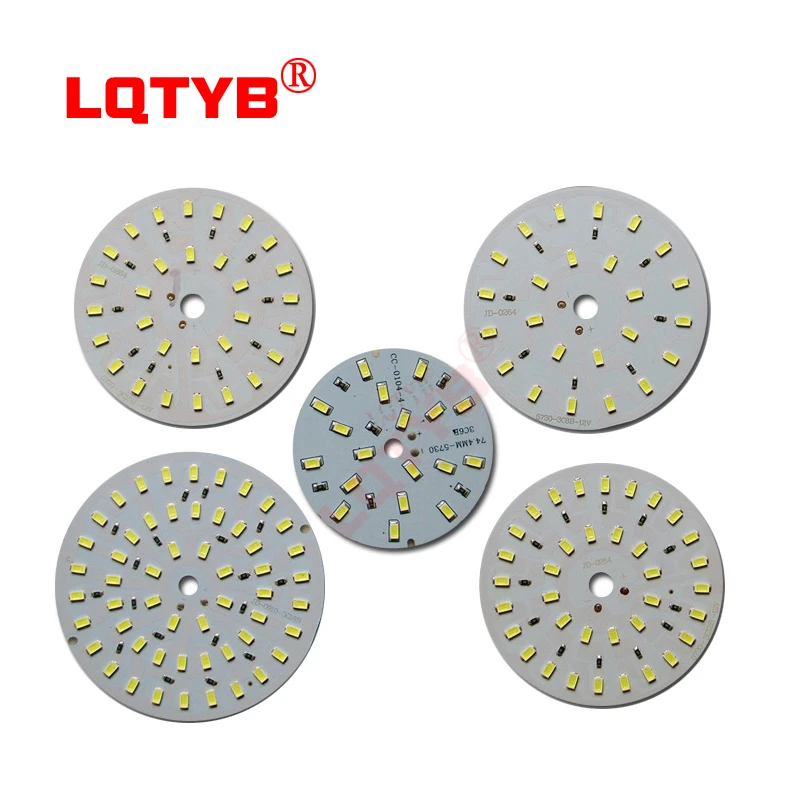 DC12V LED Chip 3W 5W 7W 9W 12W 15W 18W 24W Low Voltage White Light Source Round SMD 5730 Lamp board For Downlight