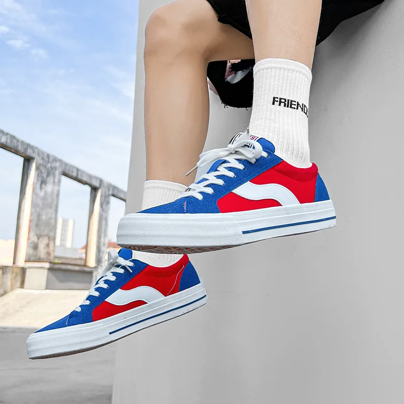 Casual women Designer Shoes Women Canvas Shoe Flats Breathable Lace-Up Mixed Colors Skateboard Shoes Hip Hop Lovers Sneakers