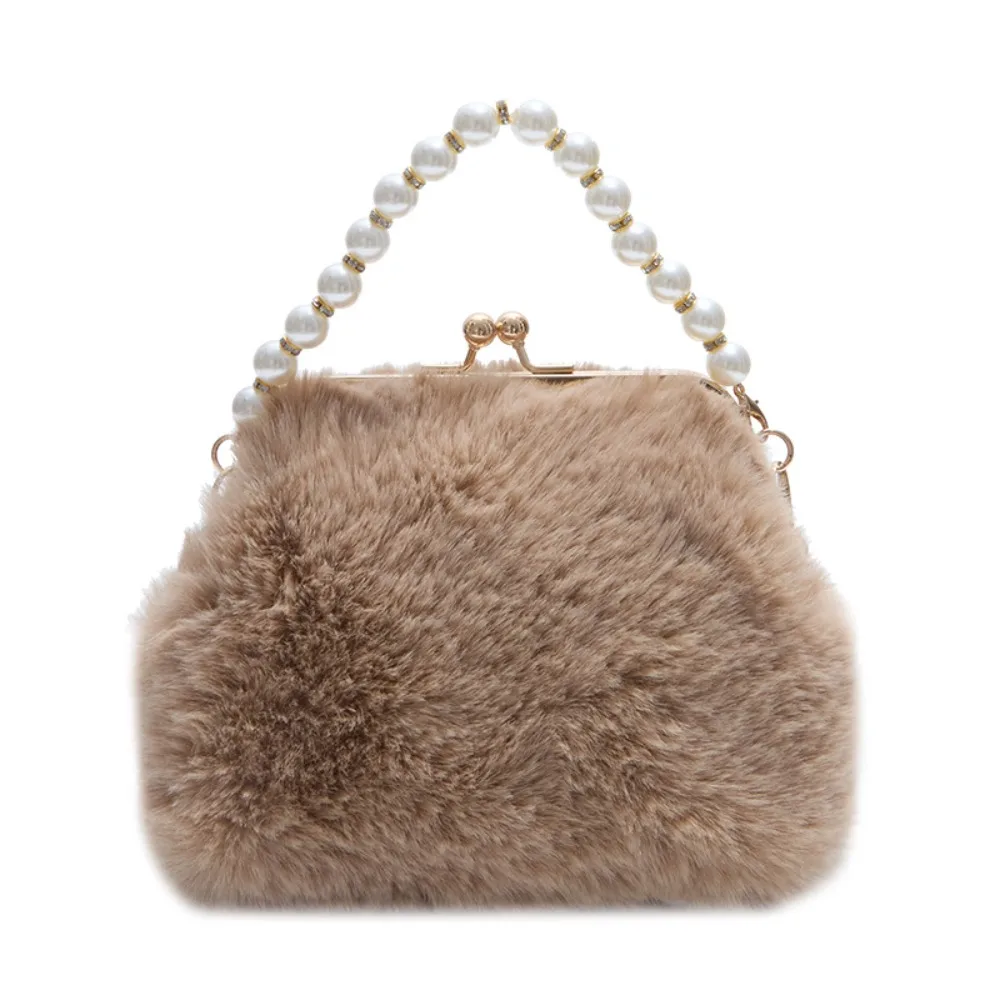 

Вечерняя сумка-клатч на запястье с жемчугом, пушистая, для чонсама, в форме ракушки, через плечо, элегантная, с замком-цветочком, для вечеринок