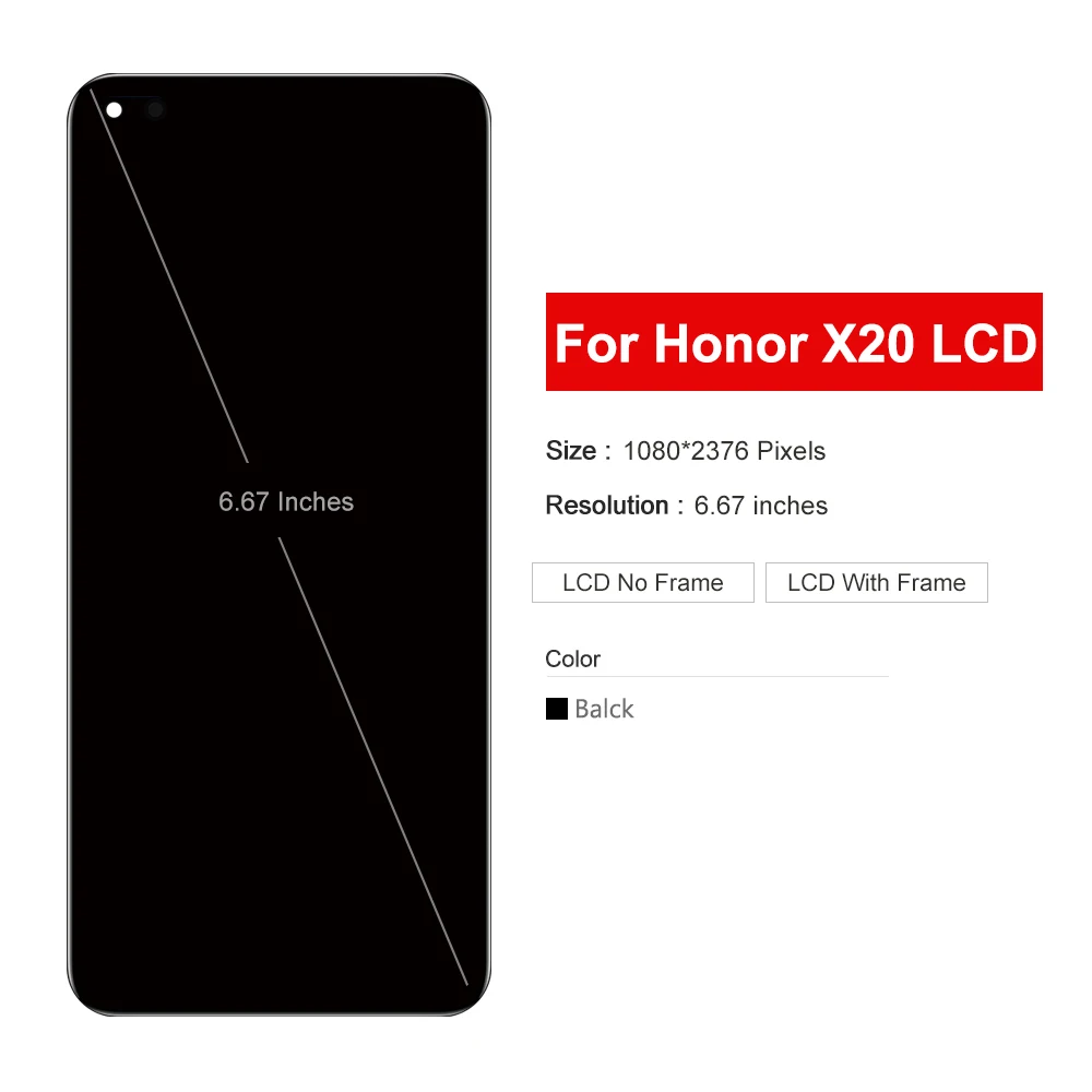 For Honor X20 LCD Touch Screen Digitizer Assembly Replacement For Huawei Nova 8i LCD Display Screen