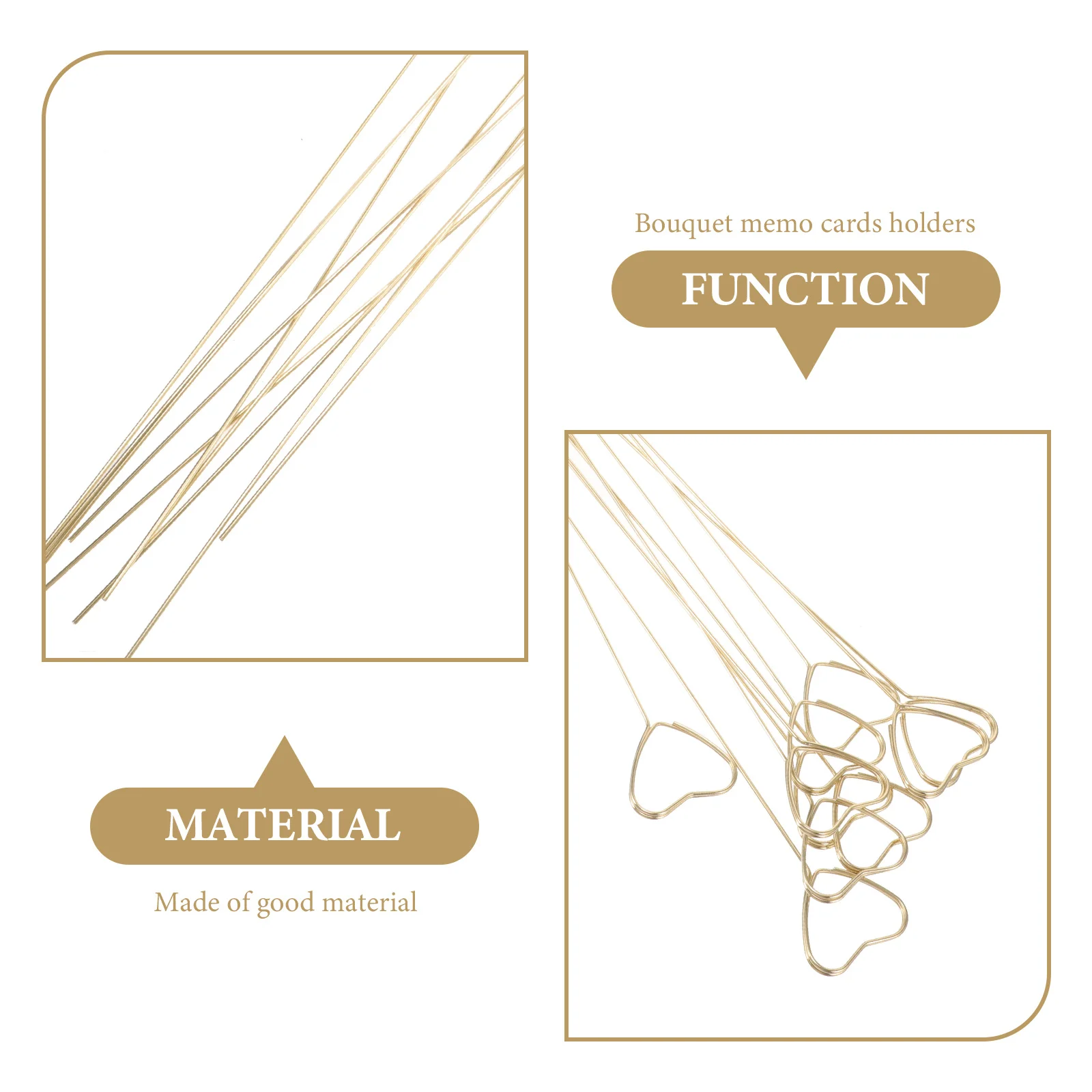 

10pcs Metal Floral Cards Holders Premium Iron Plated Diy Bouquet Accessories Flower Arrangement Clips Wedding Bouquet Cards