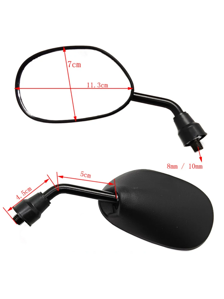 AliExpress NONE 2Pcs 10mm 8mm Universal Motorcycle Motocross Scooter E-bike Racing Motorbike Side Mirror Rear Convex Mirrors Accessories