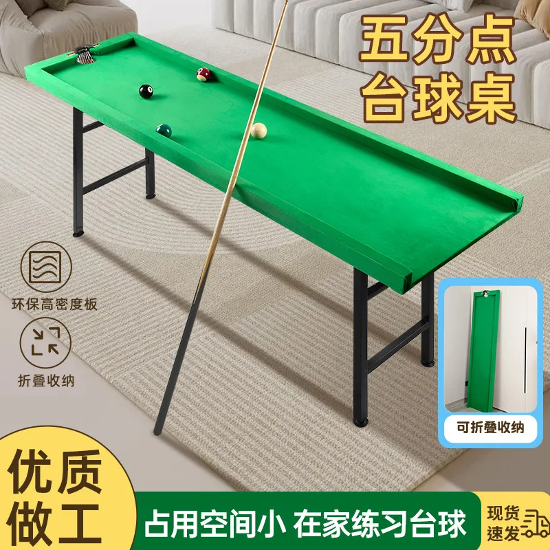 Five Points Pool Table Home Portable Accurate Practice Snooker Pocket Foldable Iron Legs
