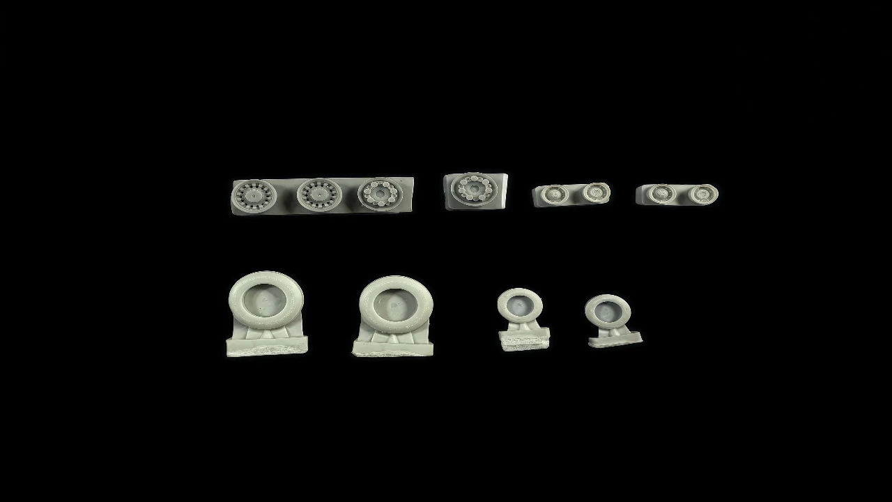 1:72  Resin Model Assembly Kit, GK, Resin Aircraft Wheel, Unpainted, Needs To Be Assembled