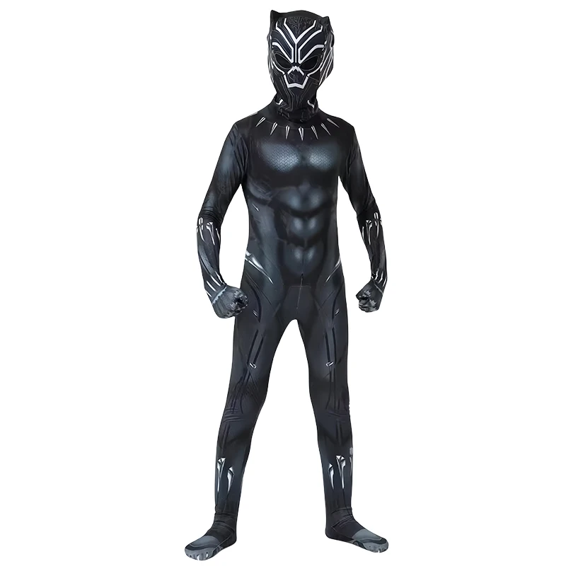 Marvel Black Panther Costume Superhero Black Panther Cosplay Bodysuit Jumpsuit Halloween Carnival Party Costumes