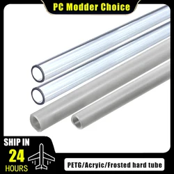 Transparent /Frosted PMMA Acrylic Frosted Watercooling Hard Pipe, PETG Rigid Pipe OD 14mm 16mm For Computer Watercooler 500MM