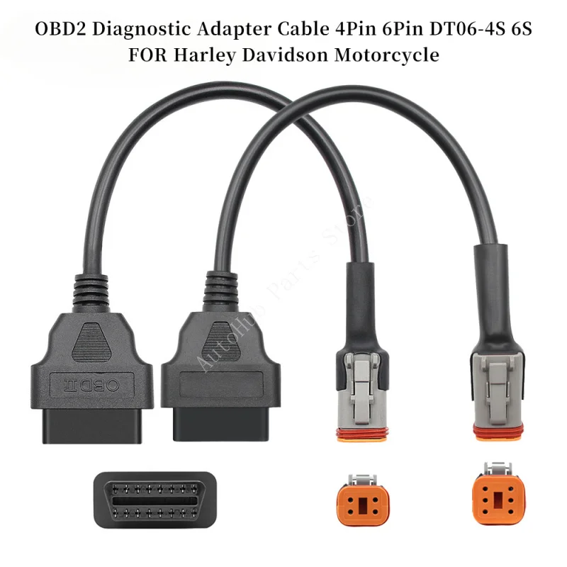 

Диагностический кабель-адаптер OBD2, 4 контакта, 6 контактов, DT06-4S, 6S для мотоцикла Harley Davidson