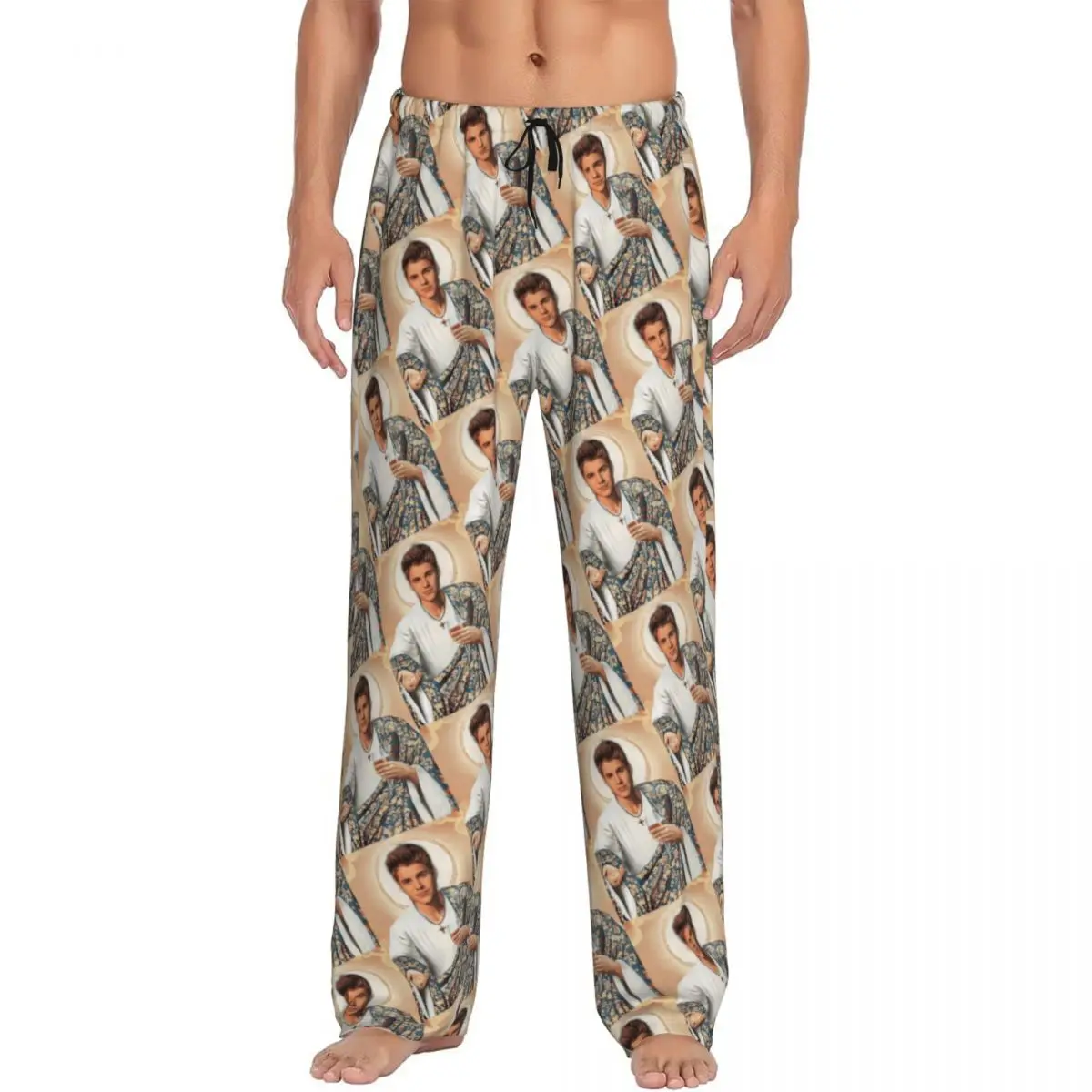 

Custom Popular Singe Justin Bieber JBiebs Pajama Pants for Men Sleepwear Lounge Sleep Bottoms Stretch with Pockets