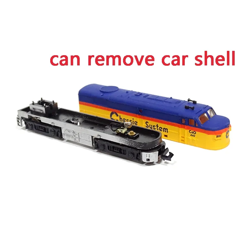 Diecast N Scale 1/160 America Dog Head Train Model NO Power Have Light Adult Classic Collection Static Display Boy Toy Gift
