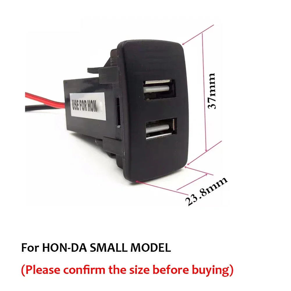 Pop Auto USB Charger For Civic Spirior CRV Fit Jazz City Accord Odyssey Accord 2.1A USB Interface Socket Charger Power Accessor