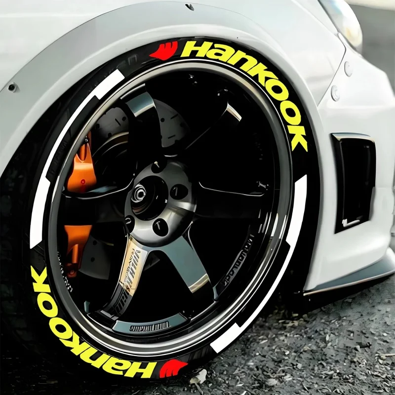 4x Tire Letter Stickers 3D Waterproof Brand Racing Wheel Stickers Decorative Personalized Car Styling Wheel Label for Motorcycle