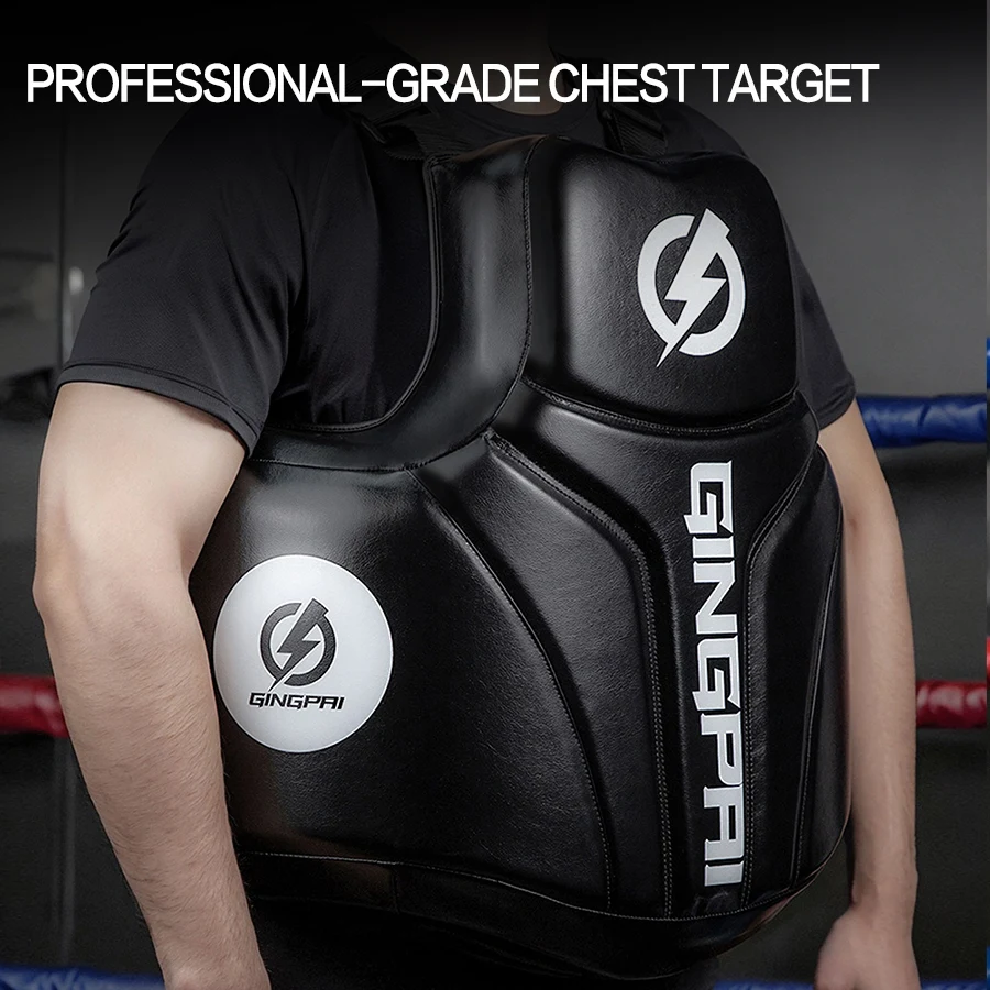 Boxing Waist Guard Support Muay Thai Training Thickened Belly Pad Stomach Protector Professional MMA Chest Boxing Training Gear