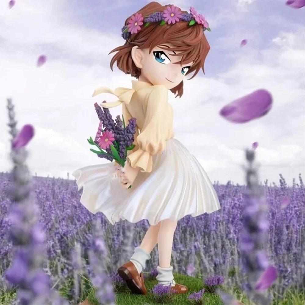 Looking back at the flower wreath, Haibara Ai Ming, Detective Conan, PVC model statues, gifts for girlfriends