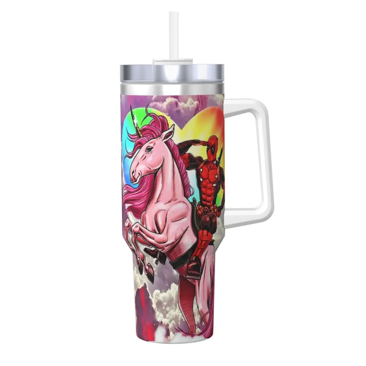 Roestvrijstalen Tumbler Deadpool & Wolverinecartoon Thermische Cups Fantasie Lekvrije Koude En Hete Auto Mokken Rijden Waterfles