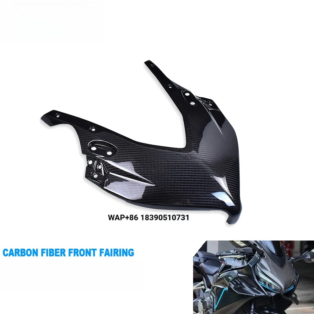 

100% 3K Full Dry Carbon Fiber Motorcycle Upper Front Headlight Nose Housing Fairing Cover