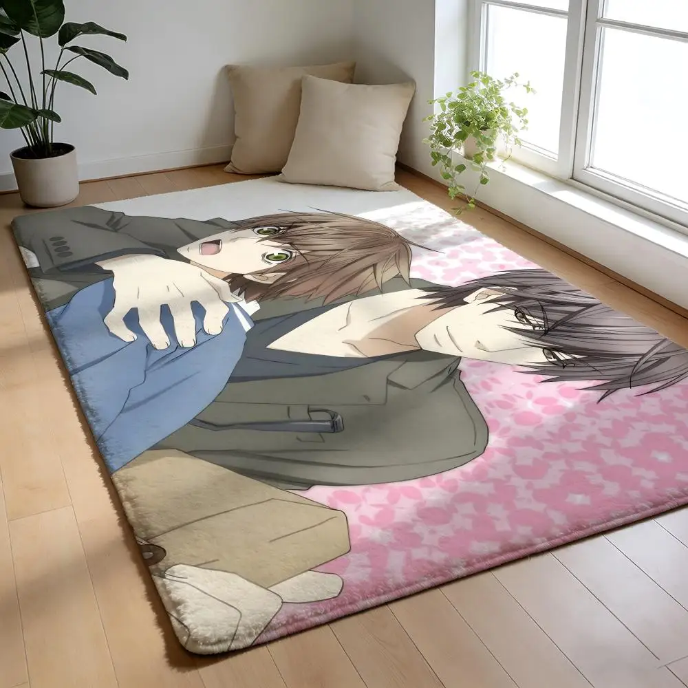 

Floor Mat Soft Flannel Rug Non-Slip Absorbent Mat for Bathroom Bedroom Home Decor Sekai-ichi Hatsukoi