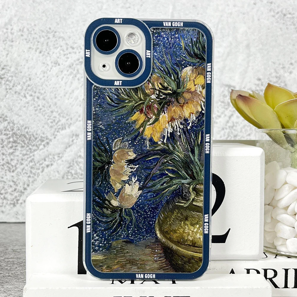 Etui do Xiaomi Mi 11 5G Redmi Note 9 10 11 12 11T 12T Poco X5 X4 X3 NFC Pro Cove Van Gogh Oil Painting Flower Series