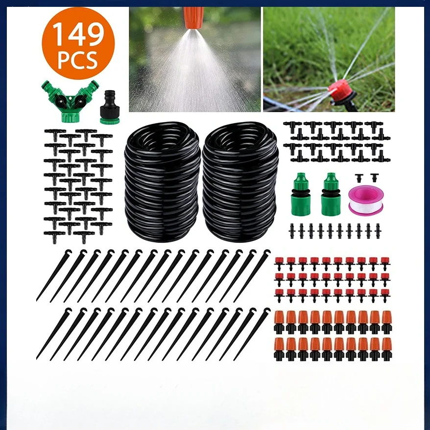 

Adjustable Nozzle Portable Garden Supplies Hose Set 30M Automatic Watering Garden Hose Micro Drip DIY Flower Watering System