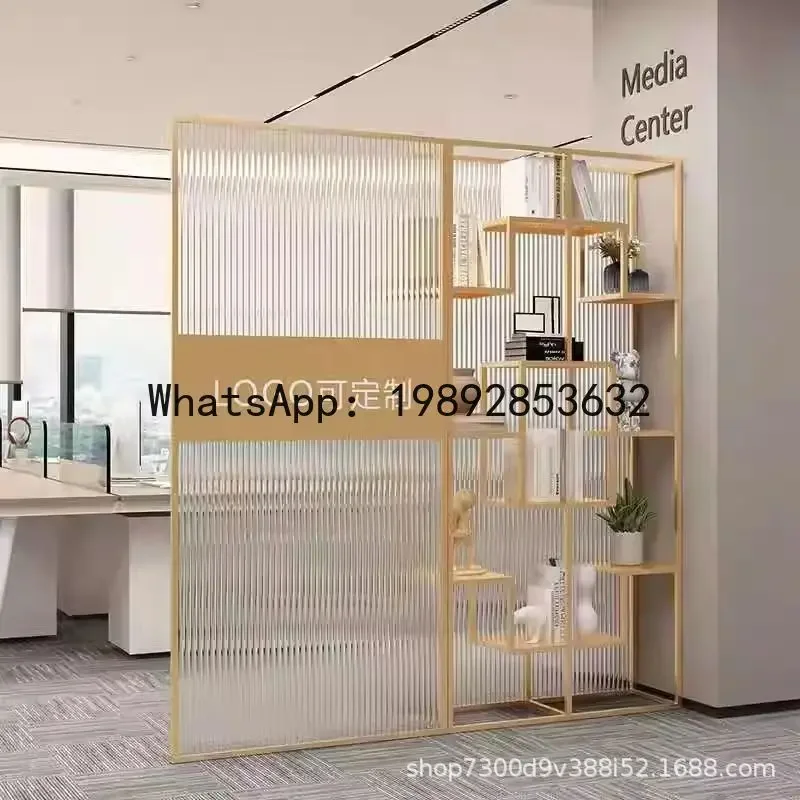 

a23 Office Partition Wall Company Front Desk Screen Display Stand Exhibition Hall Image Wall Shelf