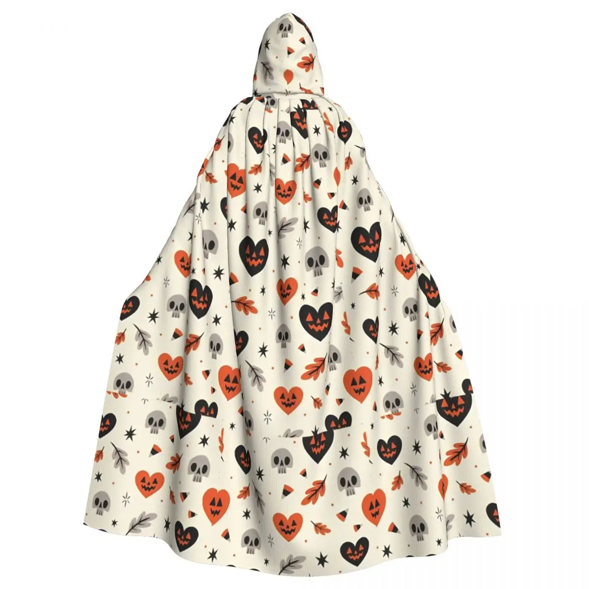 Halloween Pumpkins Ghosts Funny Cosplay Cloak Trick or Treat Kawaii Hooded Cape for Aldult