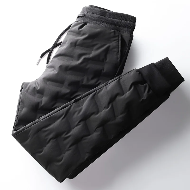 

New High-quality Ankle Tied Down Pants for Outdoor Windproof and Warm Men's Down Pants Can Be Split in Two Men Pants Streetwear